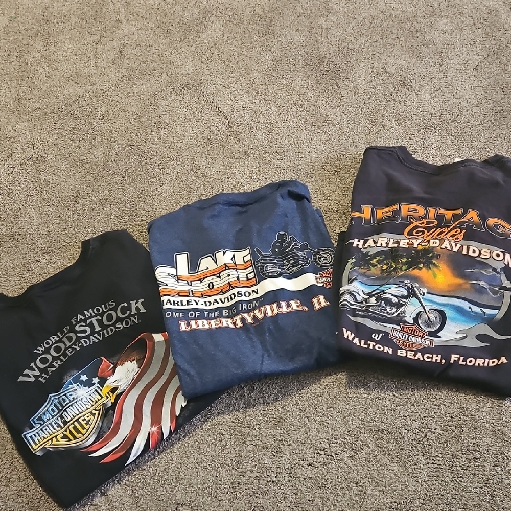 Lot Of 3 Harley-Davidson T-shirts